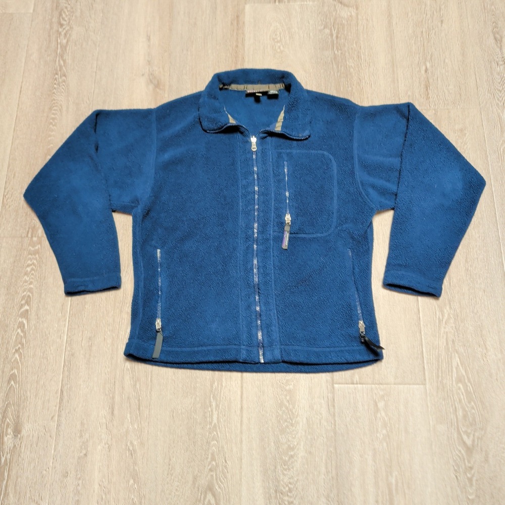 Vintage Patagonia Synchilla Fleece Jacket Mens Medium Blue‎ Full Zip Made in USA